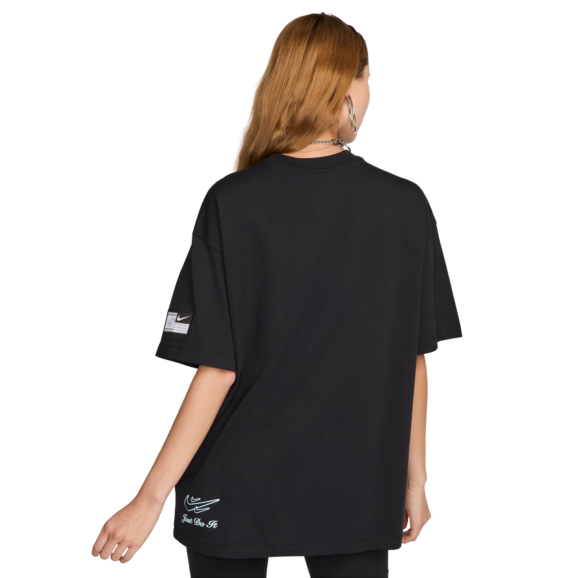 (WMNS) Nike Sportswear Oversized T-shirt Asia Sizing 'Black' FZ1147-010