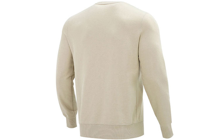 PUMA Logo Printing Sports Round Neck Pullover Khaki 535278-64