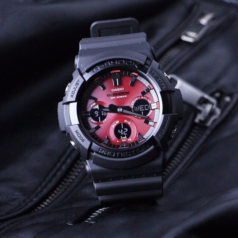 CASIO G-Shock Analog-Digital 'Black Red' GAW-100AR-1APRG