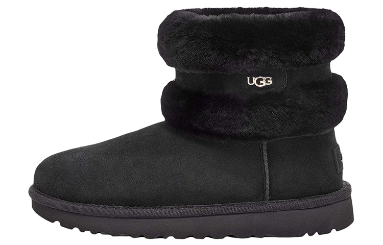 (WMNS) UGG Fluff Mini Belted 'Black' 9405841-BLK