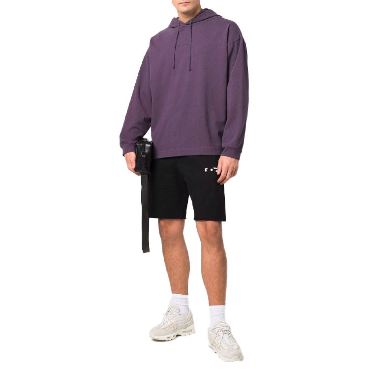 Off-White SS22 Logo Sports Shorts Ordinary Version Black OMCI006C99FLE0071001