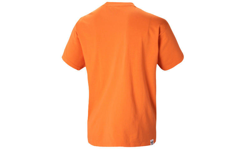 adidas originals Chest Colorful Large Logo Sports Short Sleeve Orange GK8514