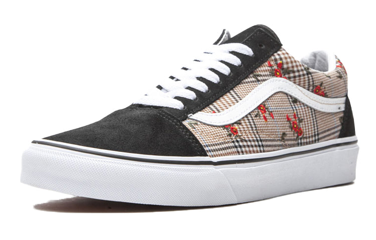 Vans OLD SKOOL (GLEN PLAID FLORAL) EMB 'Black White Red' VN0A4U3B2NV