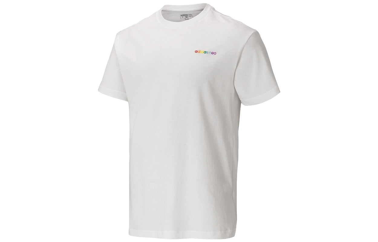 adidas neo Unisex Logo Printing Tee White H65033
