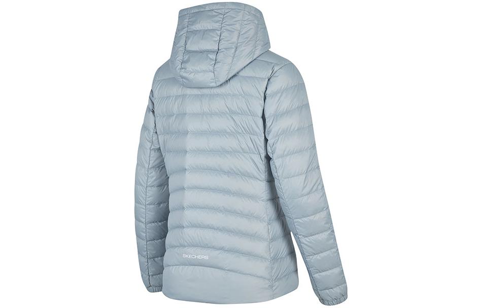 (WMNS) Skechers Woven Lightweight Windproof Down Jacket 'Grey' P423W011-02N6