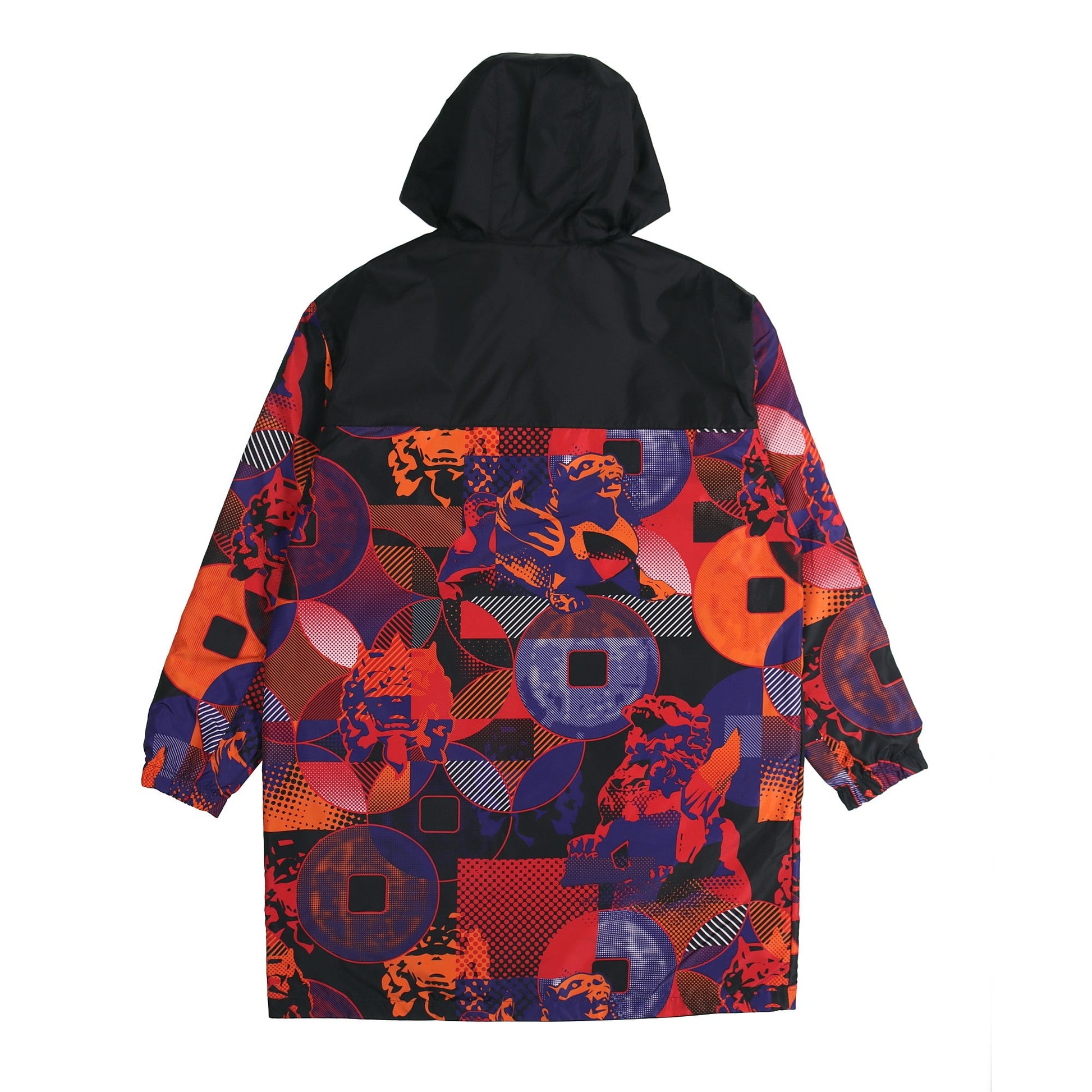 adidas originals Cny Parka Casual hooded Sports reversible mid-length trench coat Jacket Black GN5451