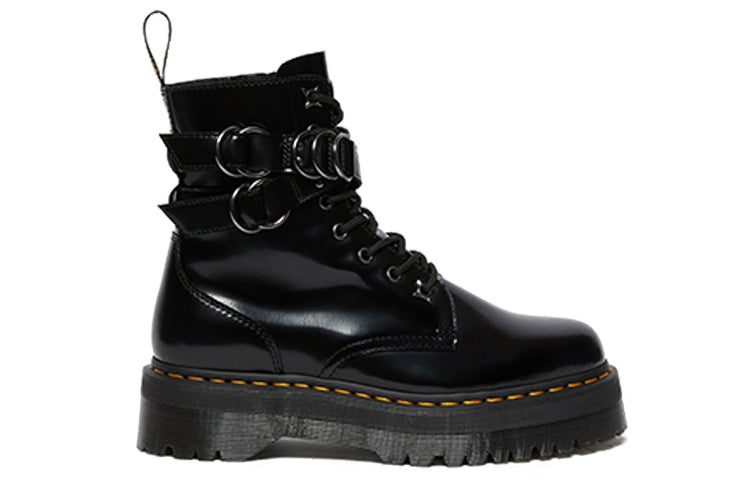 Dr. Martens Jadon Hardware Leather Platform Boots Black 26666001