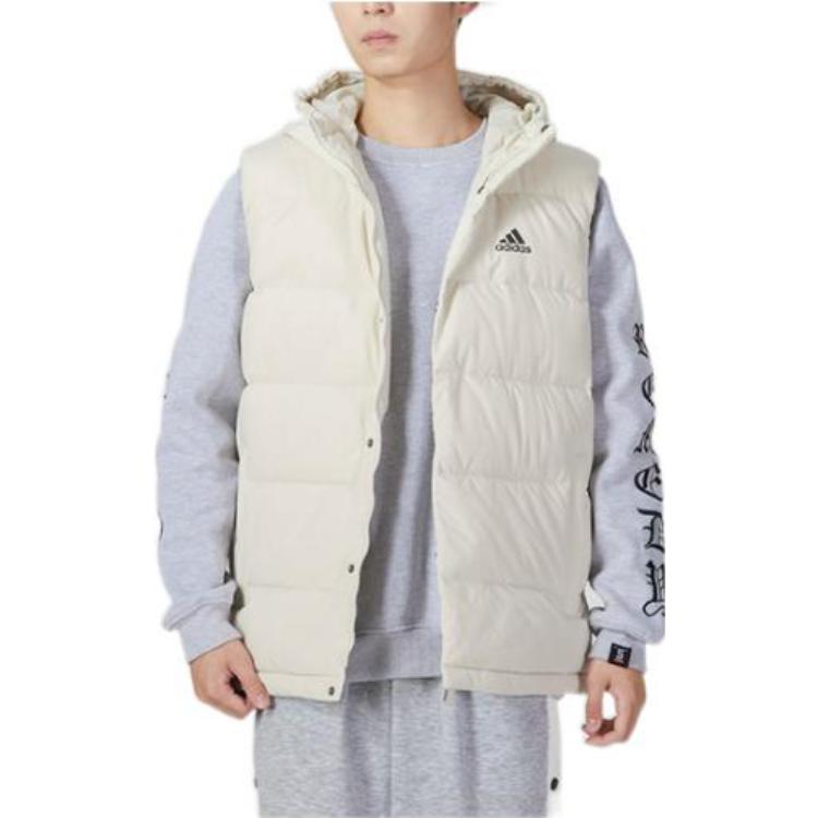 adidas Helionic Hooded Down Vests 'White' HE1462