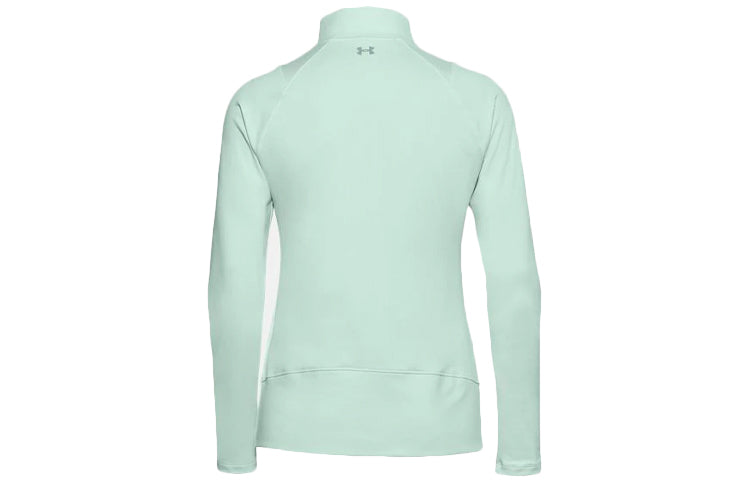 (WMNS) Under Armour Storm Midlayer 1/2 Zipper Sports Top Blue 1356229-403