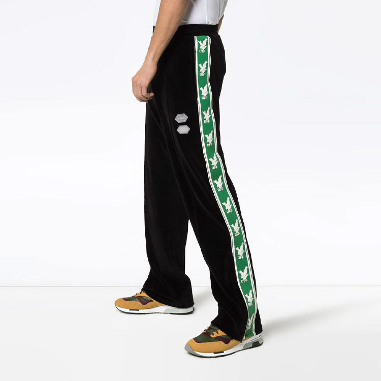 Off-White SS21 Sports Long Pants Loose Fit Black OMCA086R19C120211000