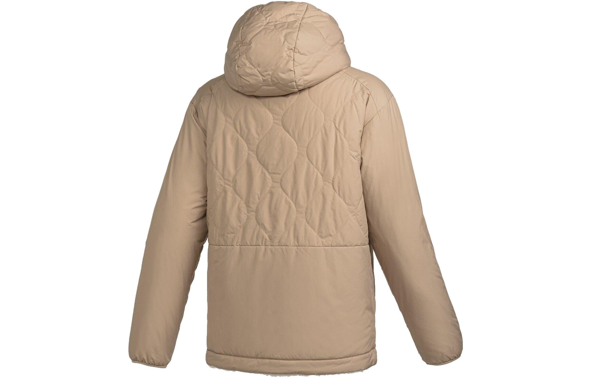 adidas Full Zip High Collar Sherpa Jacket 'Ivory' HR8426