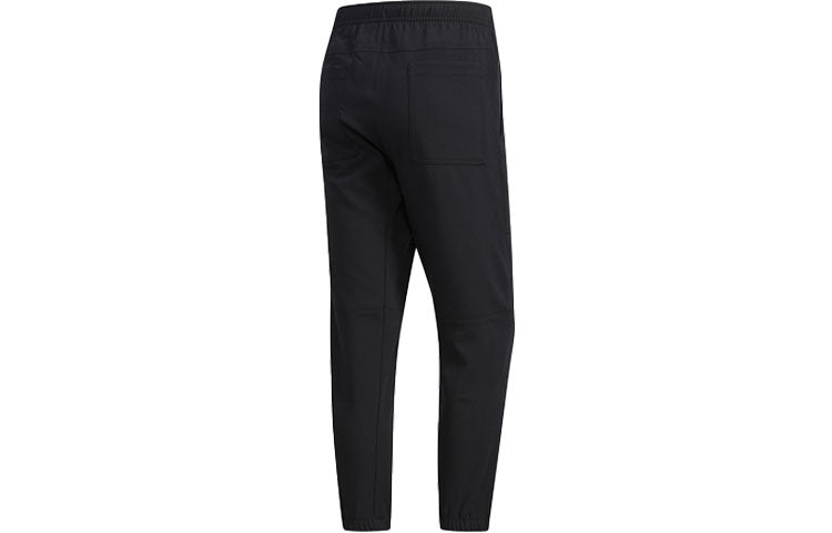 Men's adidas Solid Color Outdoor Sports Woven Breathable Long Pants/Trousers Black FN0857