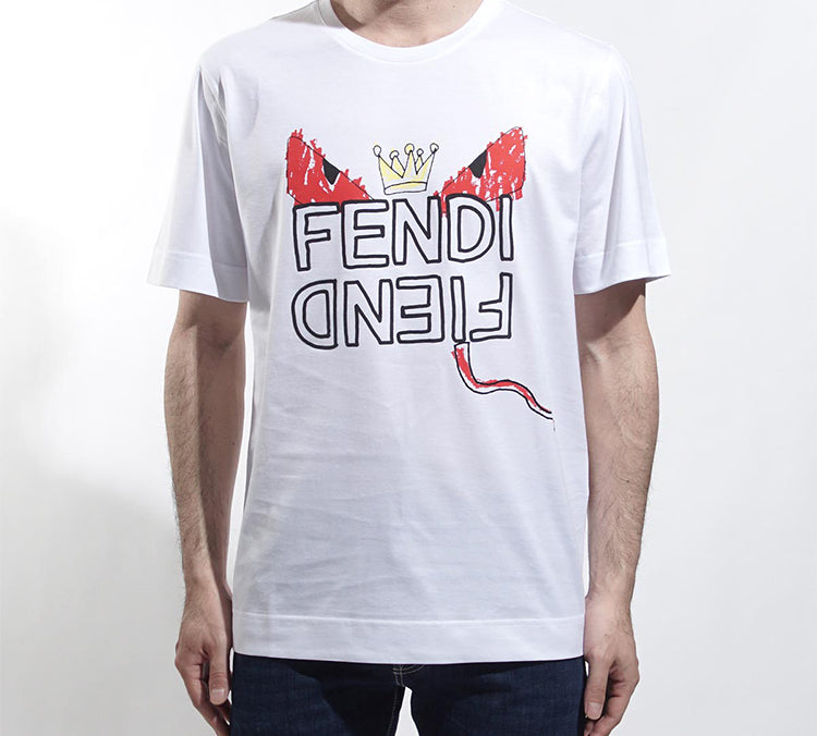 Men's FENDI Small Short Sleeve White FY0936-A6ZO-F0QA0