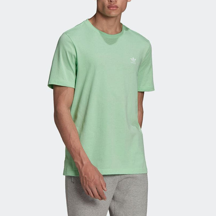 Men's adidas originals Adicolor Essentials Solid Color Casual Round Neck Short Sleeve Mint Green T-Shirt H34633
