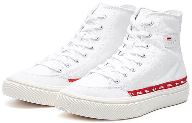 (WMNS) FILA Strada High-Top Canvas Shoe White/Red F12W034412FWT