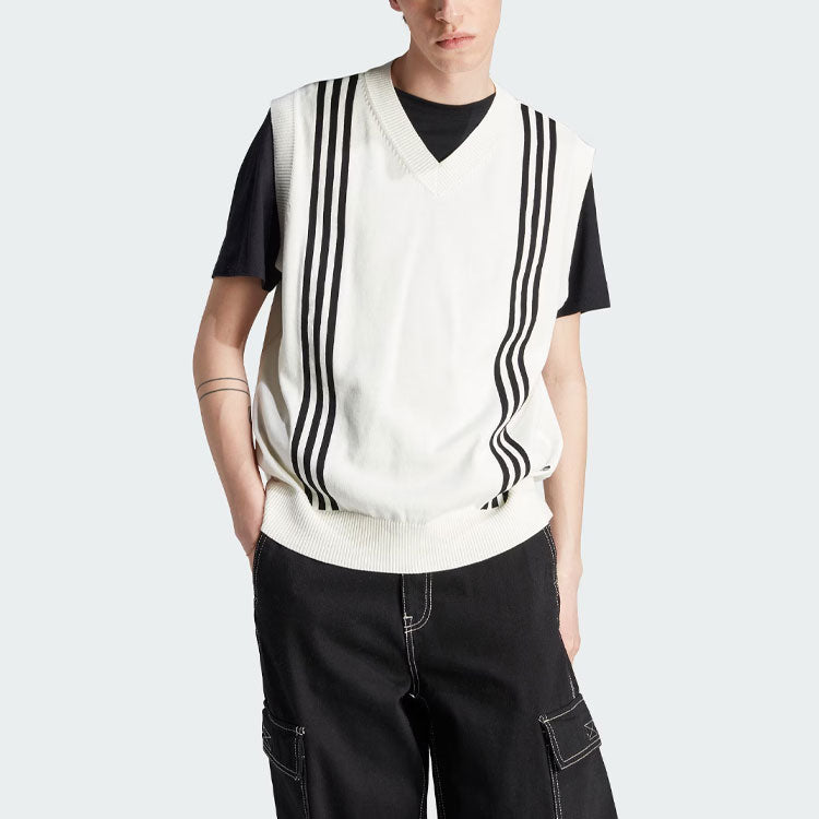 adidas Hack Knitted Vest Asia Sizing 'White Black' IM4574