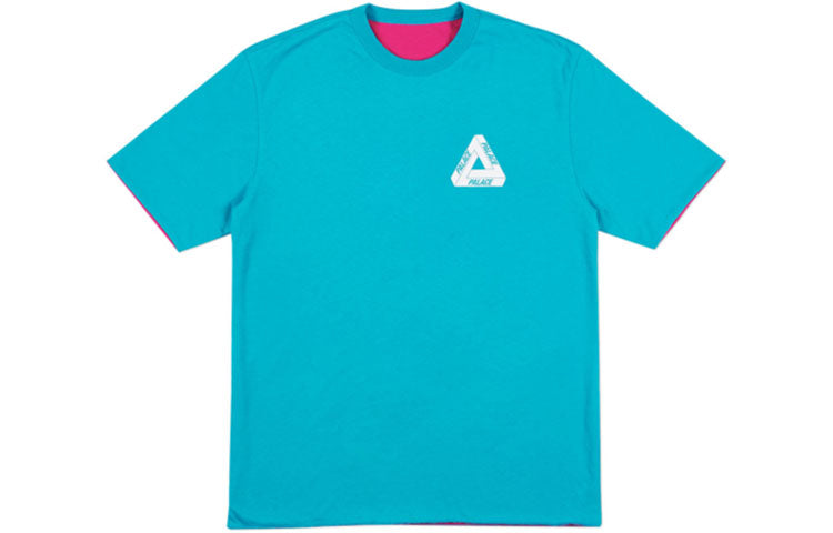 PALACE Reverso Og Large Triangle Logo Double Sided Short Sleeve Green Lake T-Shirt P14ES064