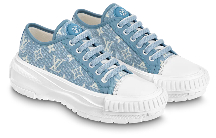 (WMNS) LOUIS VUITTON Squad Sneakers 'Blue Monogram' 1AB19K