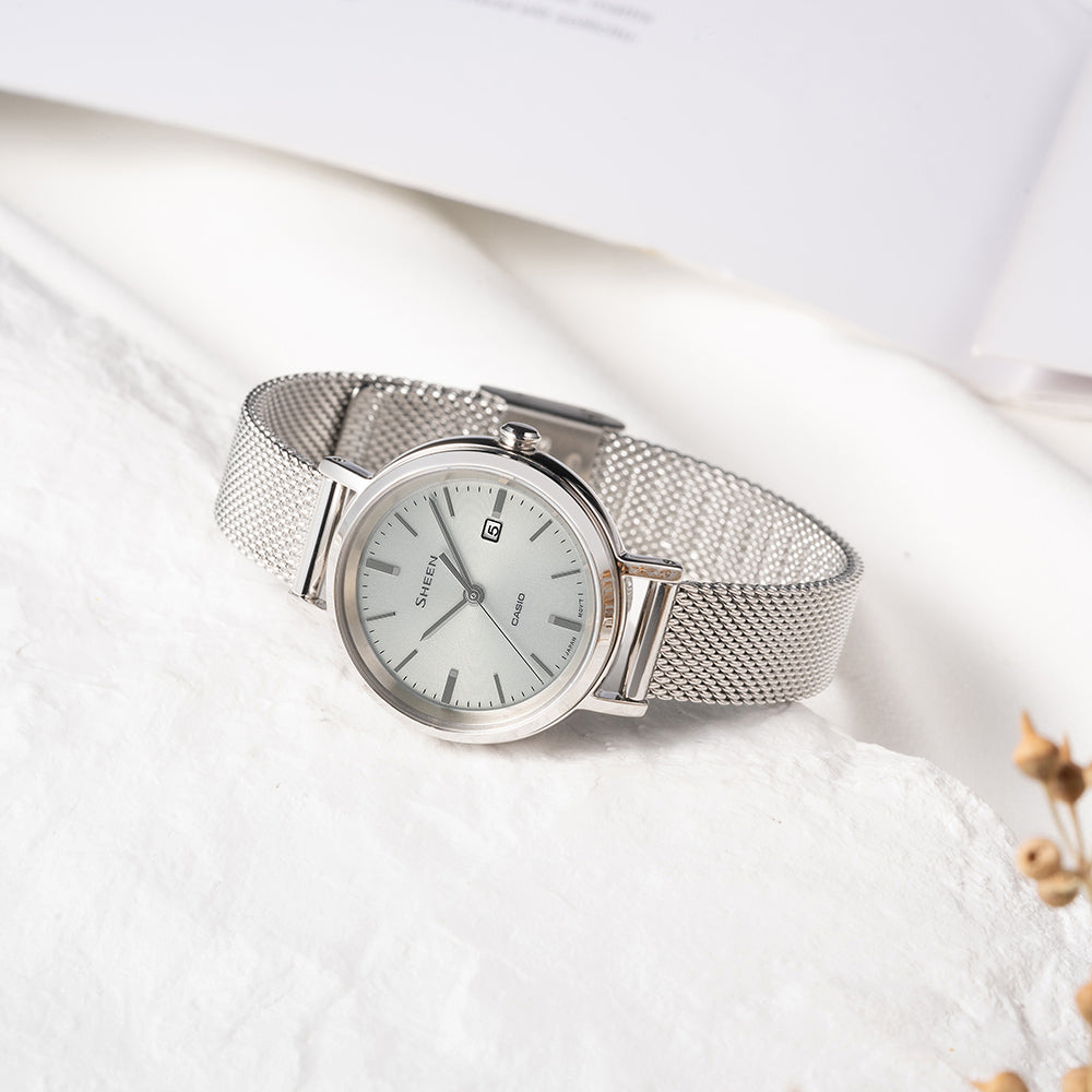 CASIO SHEEN Stylish Simplicity Thin and light Strap Student Watch Analog SHS-D300DC-7APR