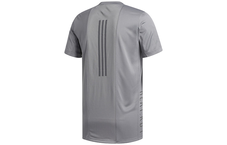 adidas Soccer/Football Training Sports Round Neck Short Sleeve Gray FQ2663