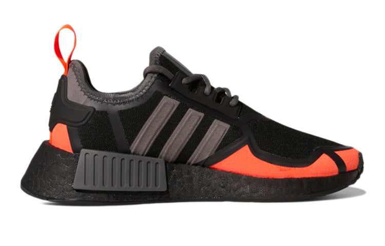 (GS) adidas NMD_R1 'Black Solar Red' GV7350