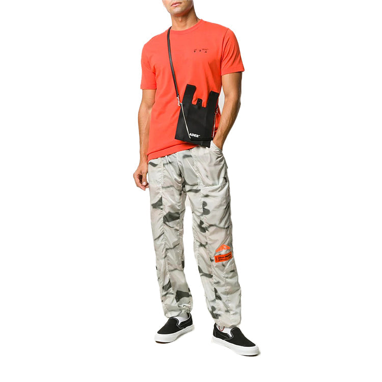 Off-White FW20 Logo Applique Short-sleeve Tee Men's Orange OMAA027E20JER0012010