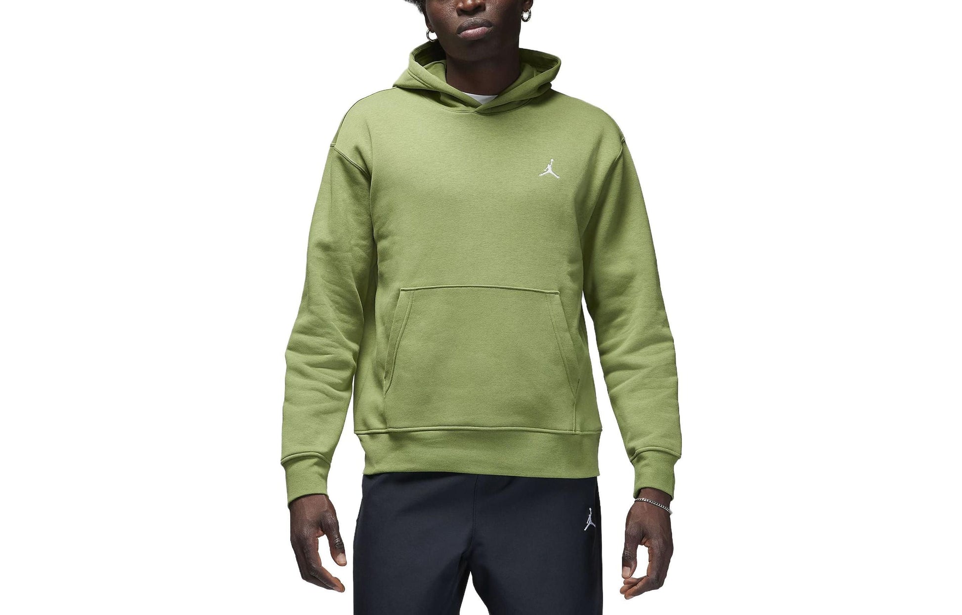 Air Jordan Brooklyn Fleece Printed Pullover Hoodie 'Light Olive Green' FJ7774-340