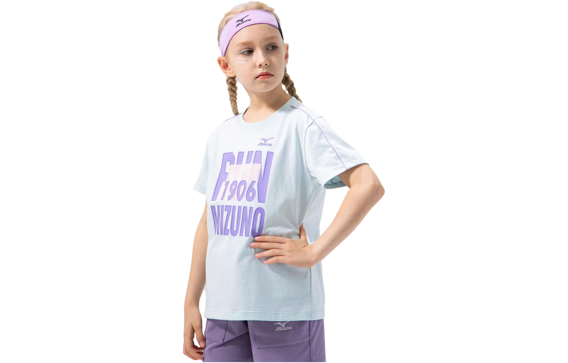 (GS) Mizuno Casual T-shirt 'Purple' T1241