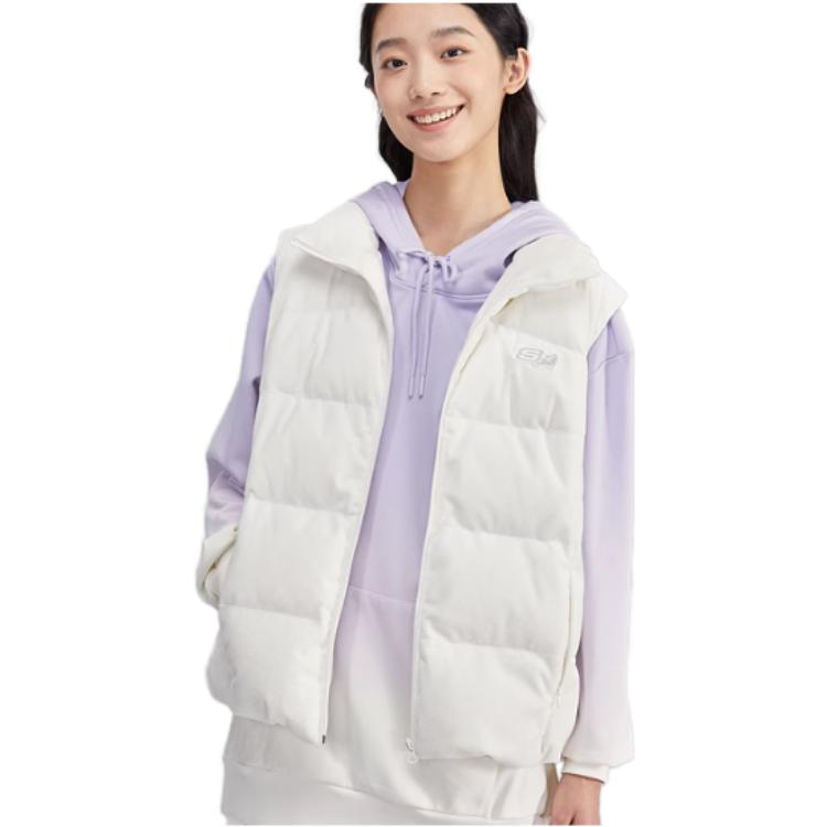 (WMNS) Skechers Sport Down Vest 'White' L423W084-0074