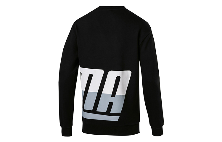 PUMA Loud Printing Round Neck Long Sleeves Black 577647-01