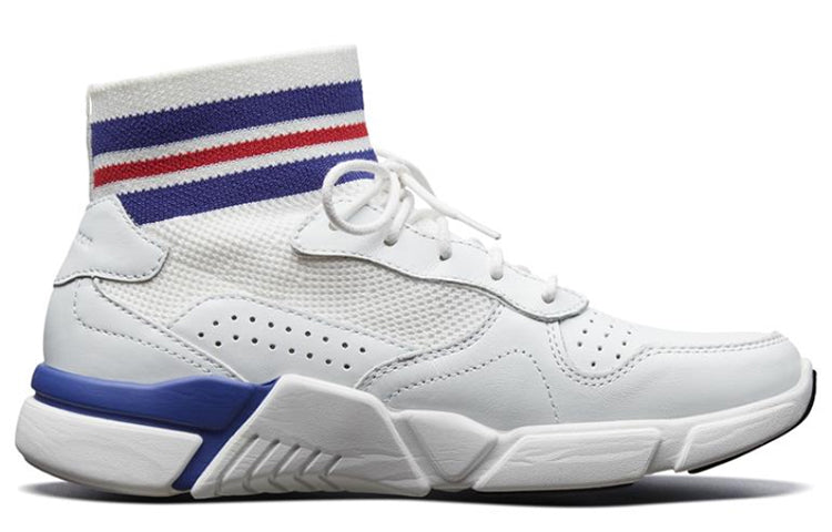 (WMNS) Skechers Block White/Blue 68855-WBLU