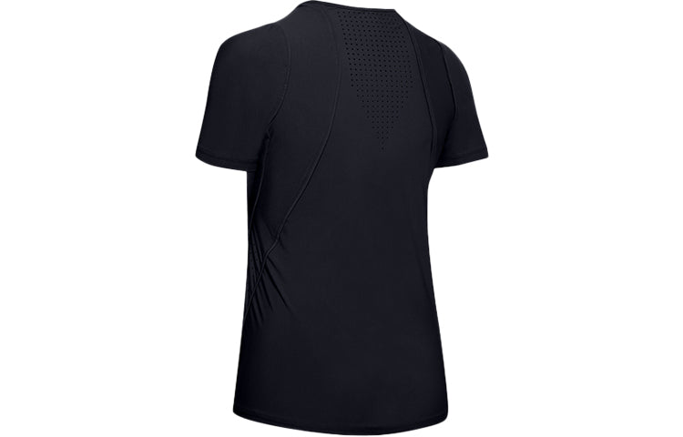 (WMNS) Under Armour Perpetual Fitted Short Sleeve Black 1344436-001