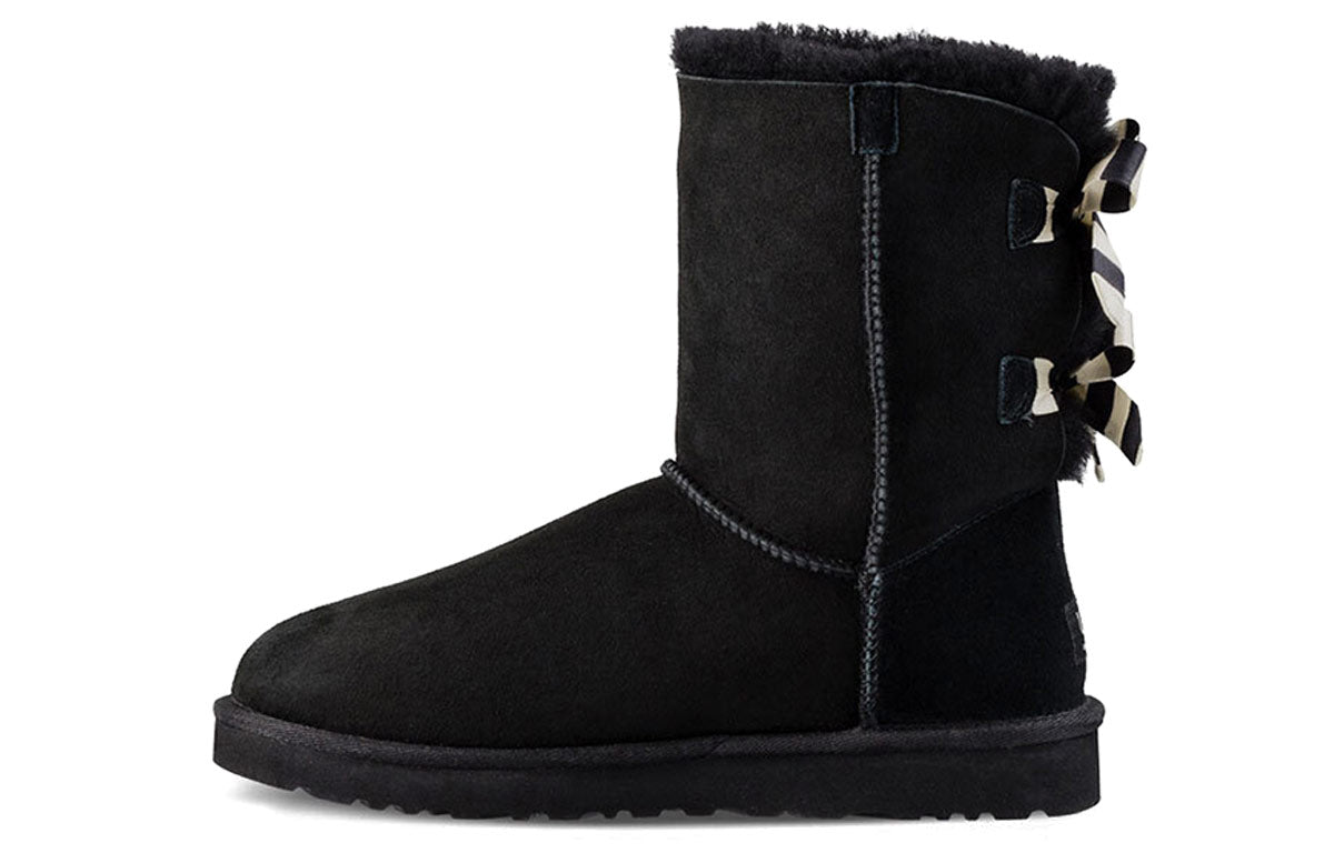 (WMNS) UGG Bailey Bow Stripe 1090941-BLK