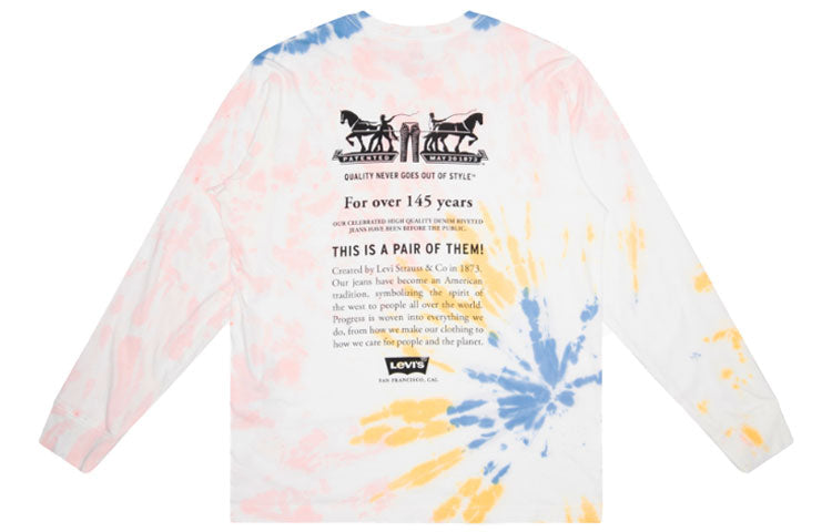 Men's Levis Pure Cotton Splash Ink Long Sleeves Pink 79664-0011