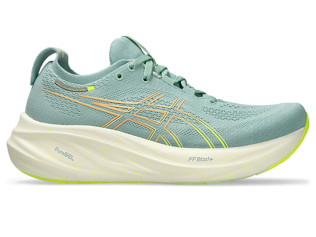 (WMNS) ASICS Gel-Nimbus 26 Sneakers 'Light Celadon Safety Yellow' 1012B601-301