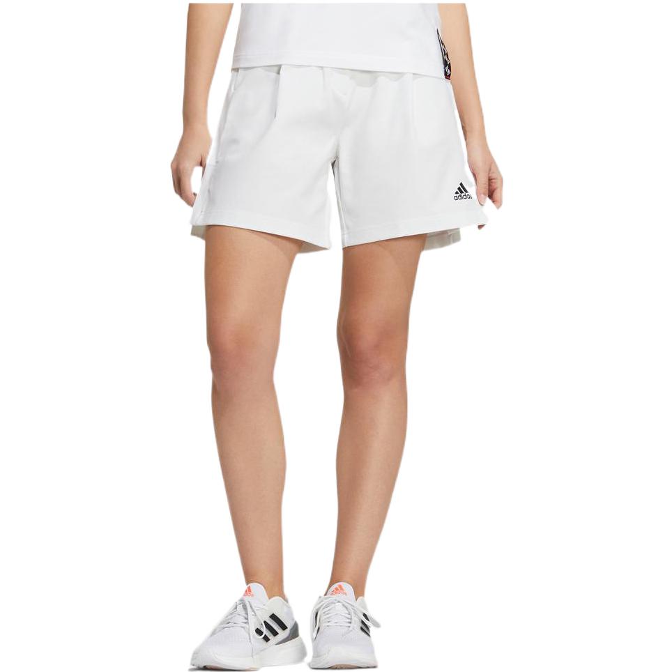 (WMNS) adidas Solid Color Logo Casual Shorts Asia Sizing 'White' HF2463