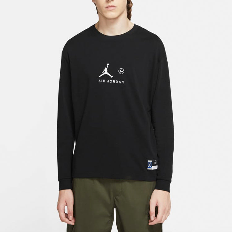 Air Jordan x Fragment Design FW Crew Neck Pullovers Street Style Collaboration Men Black DA2982-010