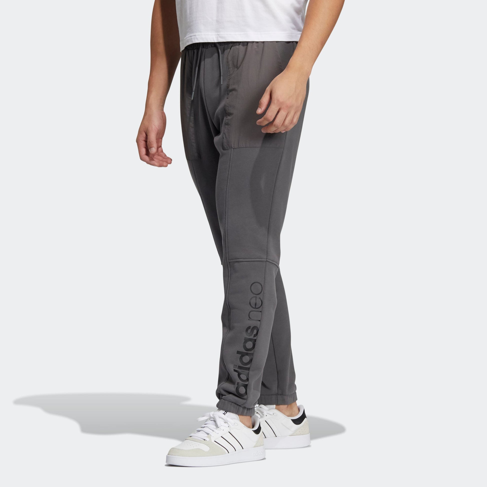 Men's adidas neo Ard Tp Alphabet Large Logo Sports Pants/Trousers/Joggers Gray HG1608