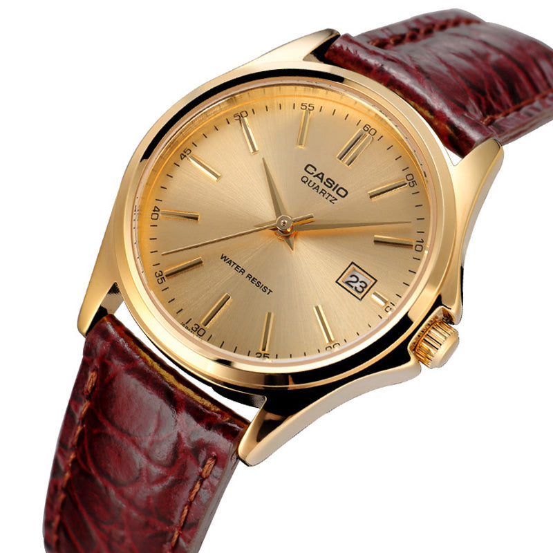 CASIO VINTAGE Series Classic Vintage Simplistic Casual Fashion Couple Waterproof Gold Analog MTP-1183QQ-9A&LTP-1183Q-9A