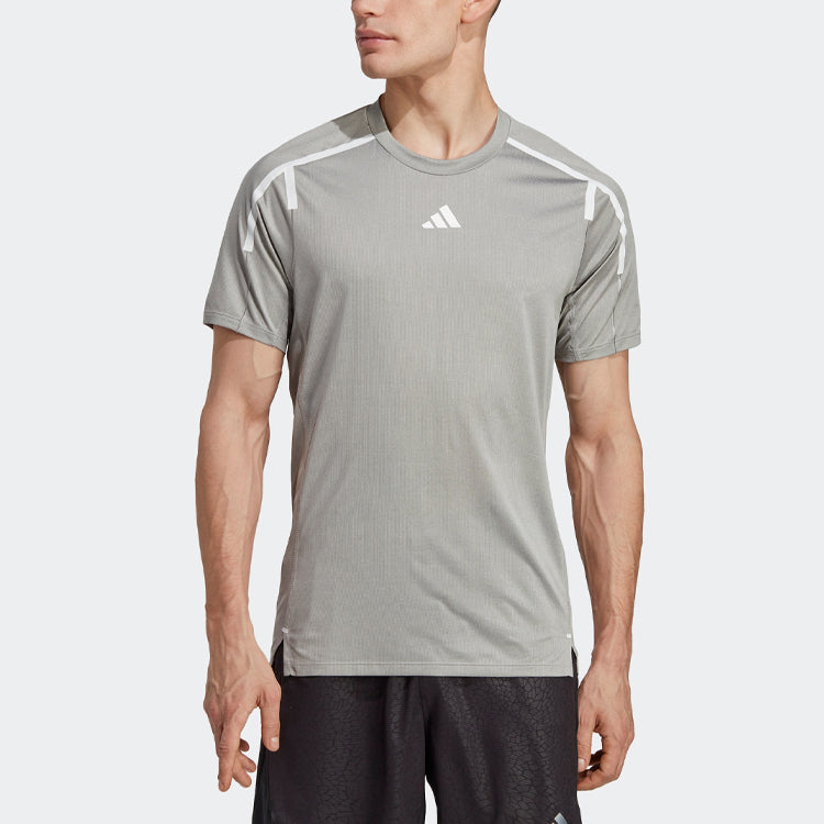 adidas Teach Not Preach Workout Tee 'Grey' HS7508