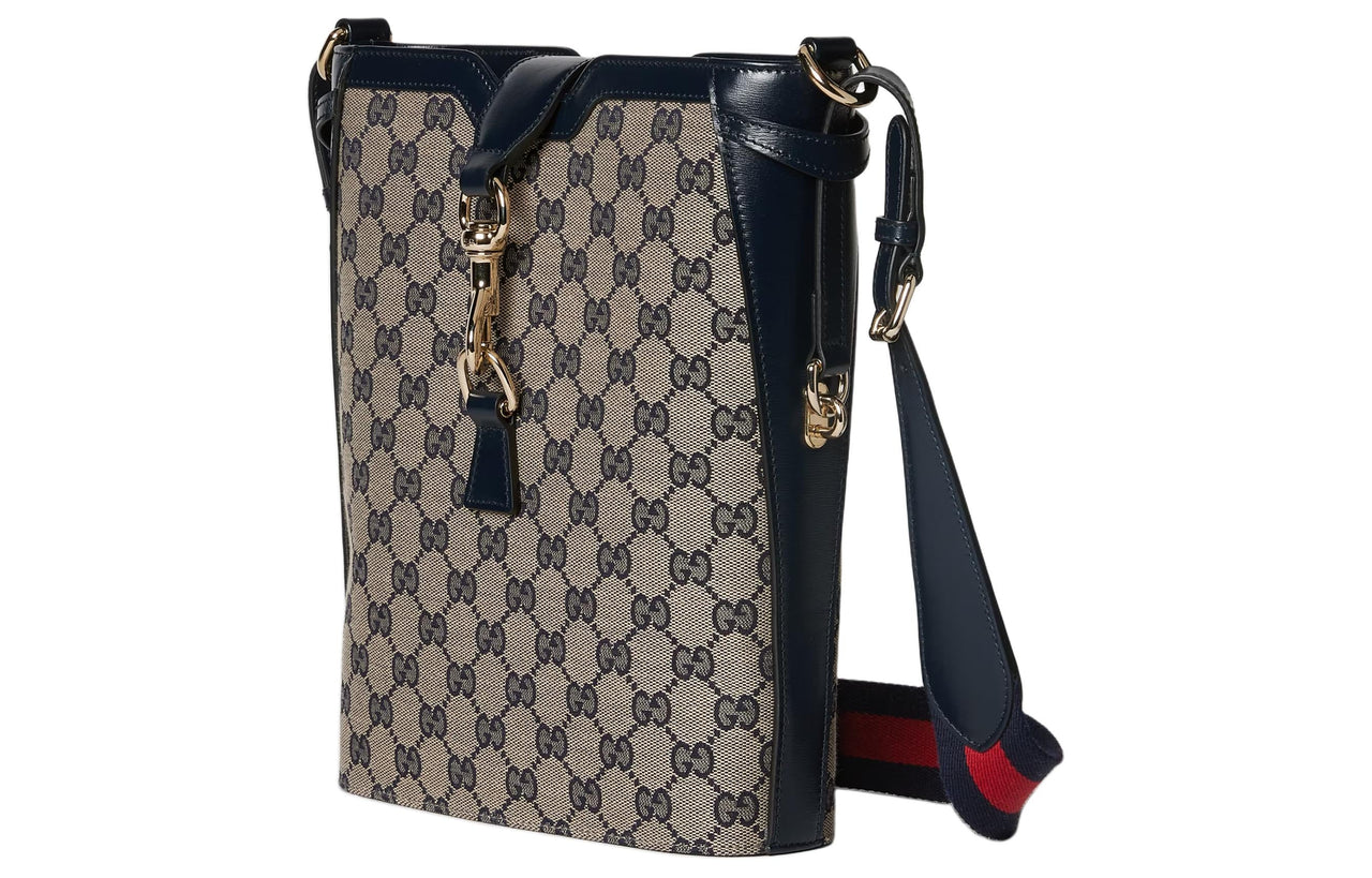 (WMNS) Gucci Original GG Medium Bucket Bag 'Beige Blue Canvas' 782911-FADAC-8559