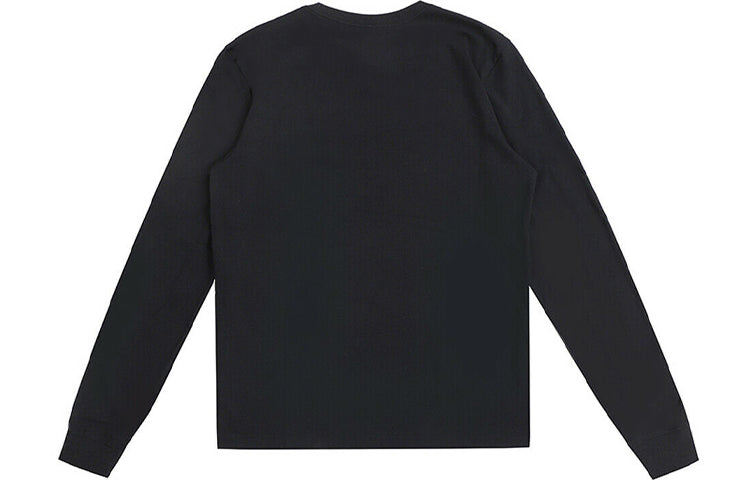Men's Nike Burst Crack Logo Round Neck Long Sleeves Black T-Shirt DN5264-010