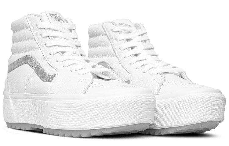 Vans SK8-HI Stacked High-Top Sneakers White/Silver VN0A4BTWA5T