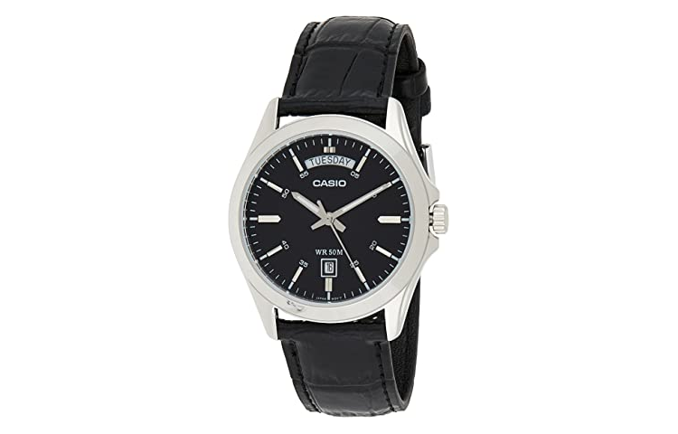 CASIO Waterproof Unisex Mens Black Analog MTP-1370L-1A