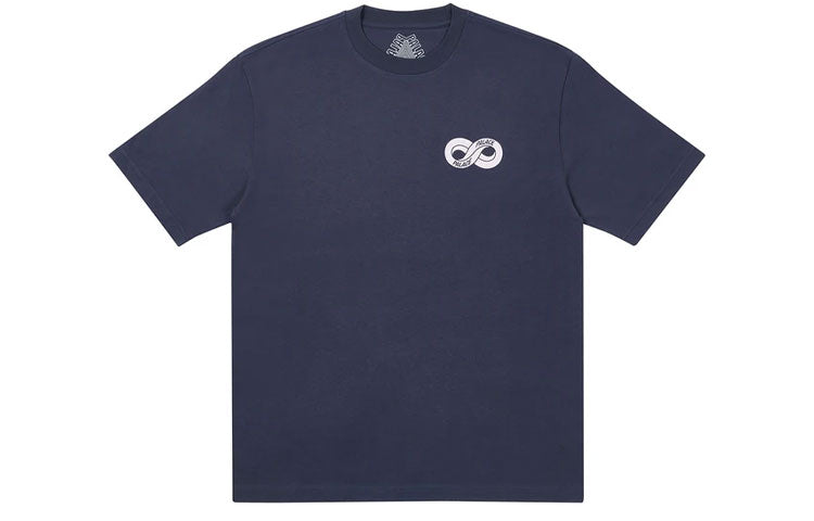 PALACE x INFINITY Crossover Chest Logo Loose Round Neck Short Sleeve Blue T-Shirt P20TS041