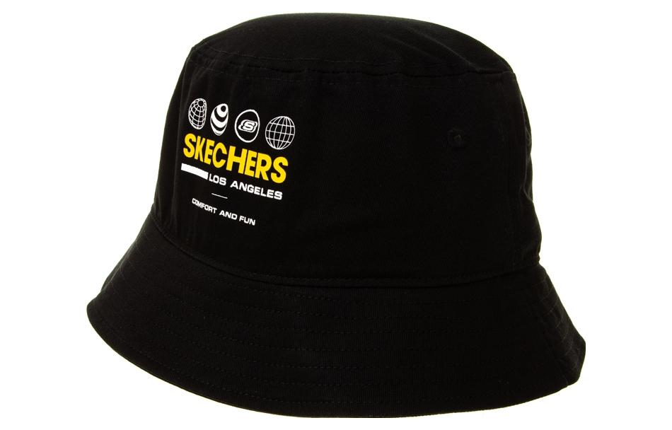 Skechers Logo Printed Fisherman Hat 'Black Yellow' L321U034-0018