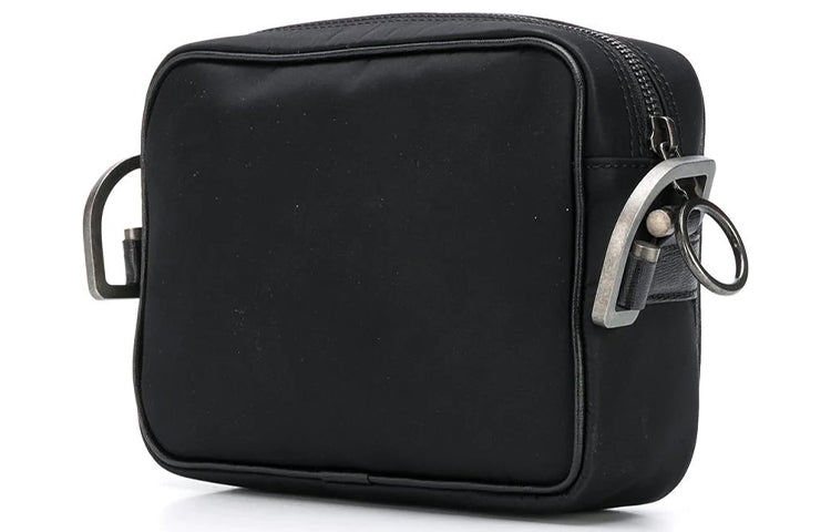 Off-White Logo Printing Shoulder Bag Men Black/Yellow OMNA049E20FAB0011001