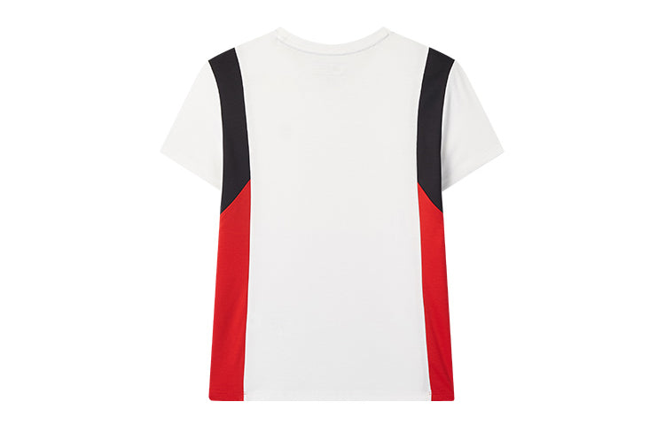 (WMNS) FILA Casual Contrasting Colors Sports Short Sleeve White F11W021119F-WT