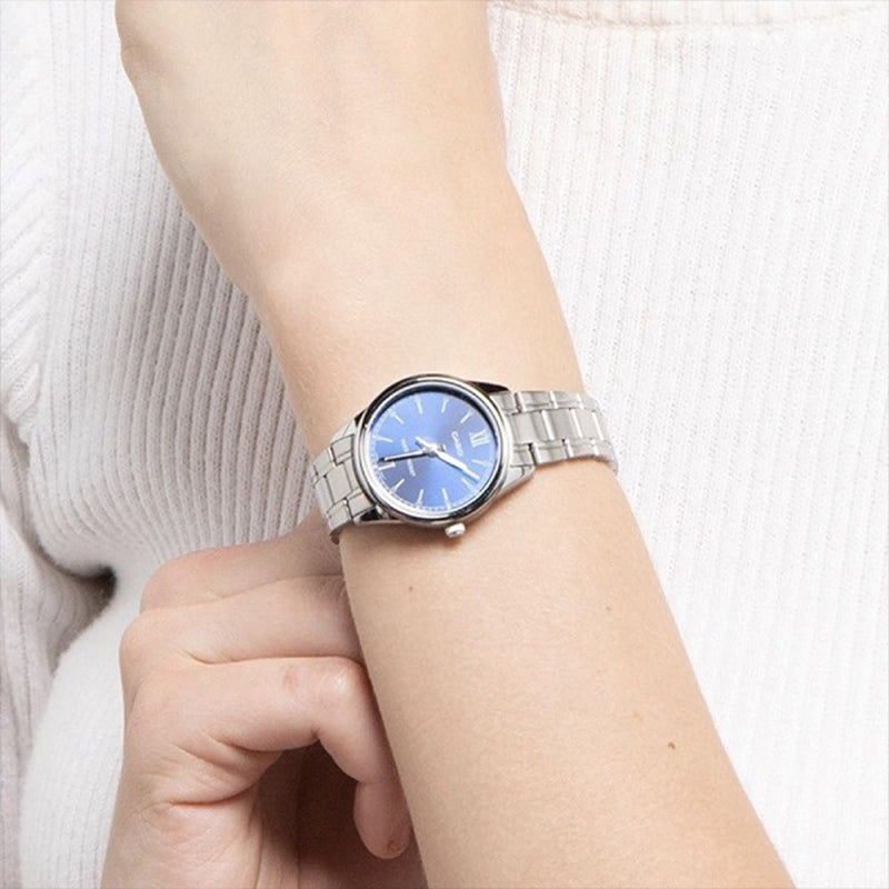 CASIO DRESS SeriesFashion Stainless Steelband Wrist Classic Blue Silver/Blue Quartz Waterproof SilverBlue Analog LTP-V005D-2B2