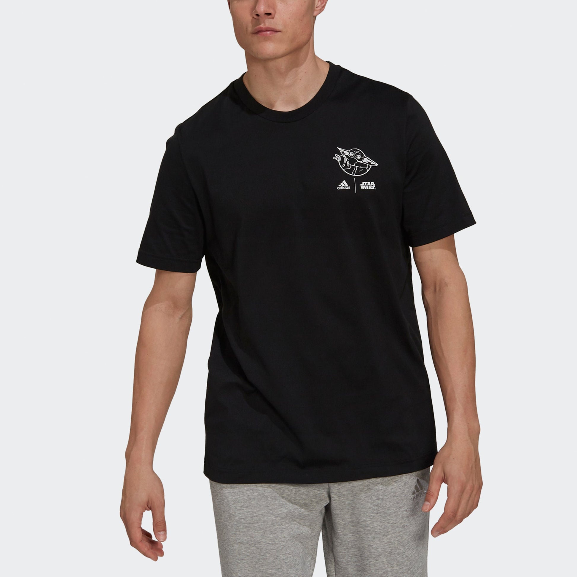 adidas M Str Wrs Tc T Casual Sports Breathable Printing Short Sleeve Black GS6214